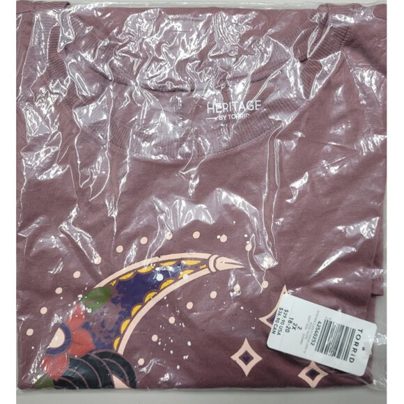 NWT Torrid 2 Tattoo Moon Classic Fit Heritage Jersey Tee 2X 18 20 - Picture 5 of 8